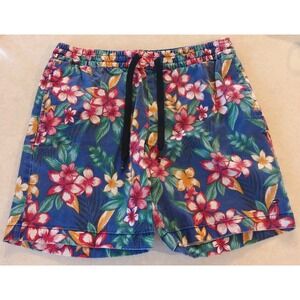 Tommy Hilfiger Shorts Floral Hawaiian Casual Mens Size Small Cotton Drawstring